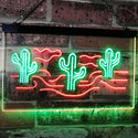 ADVPRO Cactus Desert Garage Man Cave Game Room Dual Color LED Neon Sign st6-i3102 - Green & Red