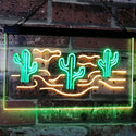 ADVPRO Cactus Desert Garage Man Cave Game Room Dual Color LED Neon Sign st6-i3102 - Green & Yellow