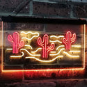 ADVPRO Cactus Desert Garage Man Cave Game Room Dual Color LED Neon Sign st6-i3102 - Red & Yellow