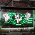ADVPRO Cactus Desert Garage Man Cave Game Room Dual Color LED Neon Sign st6-i3102 - White & Green