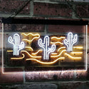 ADVPRO Cactus Desert Garage Man Cave Game Room Dual Color LED Neon Sign st6-i3102 - White & Yellow