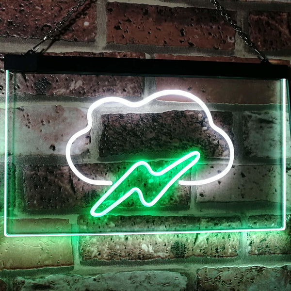 ADVPRO Cloud Lighting Kid Room Wall Decor Dual Color LED Neon Sign st6-i3104 - White & Green