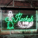 ADVPRO Hookah Bar Smoke Display Dual Color LED Neon Sign st6-i3106 - White & Green