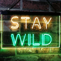 ADVPRO Stay Wild Home Decor Dual Color LED Neon Sign st6-i3112 - Green & Yellow