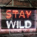 ADVPRO Stay Wild Home Decor Dual Color LED Neon Sign st6-i3112 - White & Orange