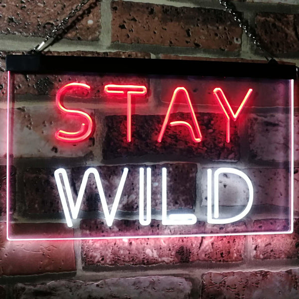 ADVPRO Stay Wild Home Decor Dual Color LED Neon Sign st6-i3112 - White & Red
