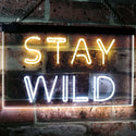 ADVPRO Stay Wild Home Decor Dual Color LED Neon Sign st6-i3112 - White & Yellow
