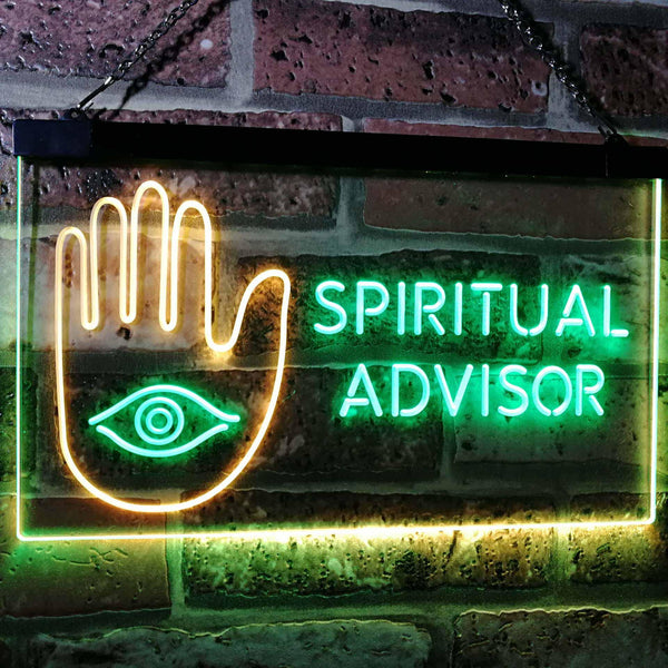 ADVPRO Spiritual Advisor Eye Dual Color LED Neon Sign st6-i3116 - Green & Yellow