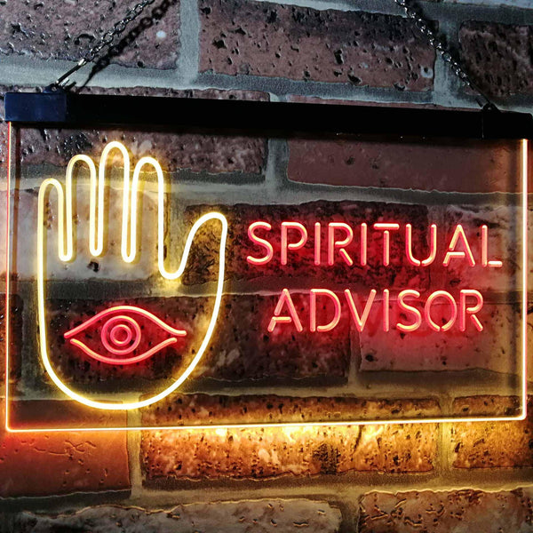 ADVPRO Spiritual Advisor Eye Dual Color LED Neon Sign st6-i3116 - Red & Yellow