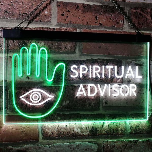 ADVPRO Spiritual Advisor Eye Dual Color LED Neon Sign st6-i3116 - White & Green