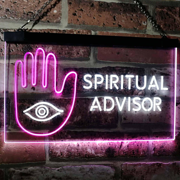 ADVPRO Spiritual Advisor Eye Dual Color LED Neon Sign st6-i3116 - White & Purple