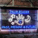 ADVPRO Palm Reader Present Past Future Dual Color LED Neon Sign st6-i3119 - White & Blue
