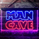 ADVPRO Man Cave Garage Display Dual Color LED Neon Sign st6-i3127 - Blue & Red