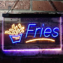 ADVPRO French Fries Fast Food Display Open Dual Color LED Neon Sign st6-i3148 - Blue & Yellow