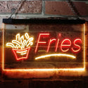 ADVPRO French Fries Fast Food Display Open Dual Color LED Neon Sign st6-i3148 - Red & Yellow