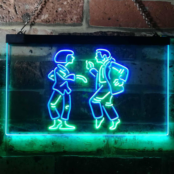 ADVPRO Dance Cha Cha Music Room Decoration Dual Color LED Neon Sign st6-i3165 - Green & Blue