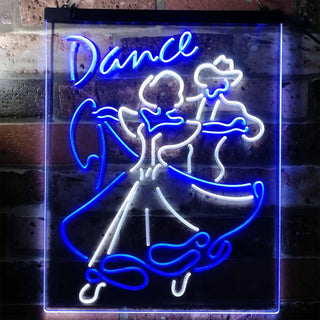 ADVPRO Dance Tango Foxtrot Viennese Waltz Display  Dual Color LED Neon Sign st6-i3166 - White & Blue