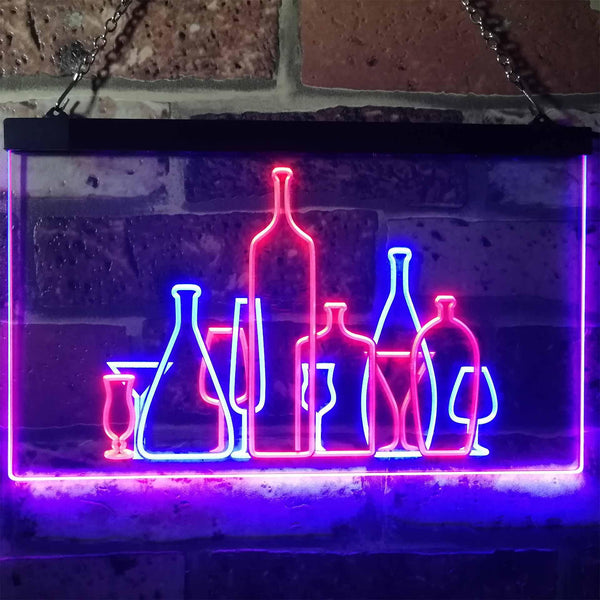 ADVPRO Bar Pub Club Home Decoration Cocktails Display Dual Color LED Neon Sign st6-i3187 - Blue & Red