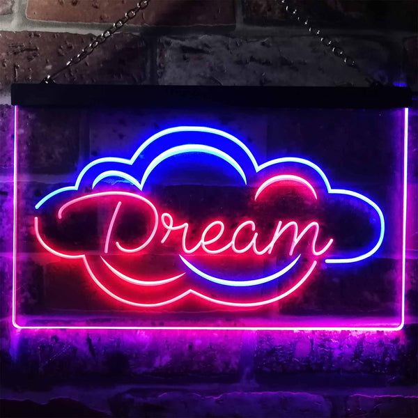 ADVPRO Dream Cloud Bedroom Room Den Man Cave Display Dual Color LED Neon Sign st6-i3200 - Blue & Red