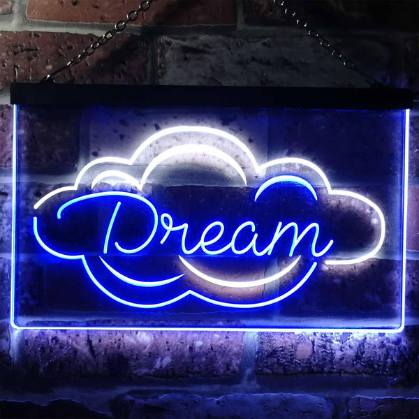 ADVPRO Dream Cloud Bedroom Room Den Man Cave Display Dual Color LED Neon Sign st6-i3200 - White & Blue