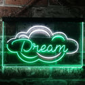 ADVPRO Dream Cloud Bedroom Room Den Man Cave Display Dual Color LED Neon Sign st6-i3200 - White & Green