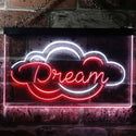 ADVPRO Dream Cloud Bedroom Room Den Man Cave Display Dual Color LED Neon Sign st6-i3200 - White & Red