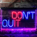ADVPRO Don't Quit Do It Positive Wall Decor Bedroom Display Dual Color LED Neon Sign st6-i3206 - Blue & Red