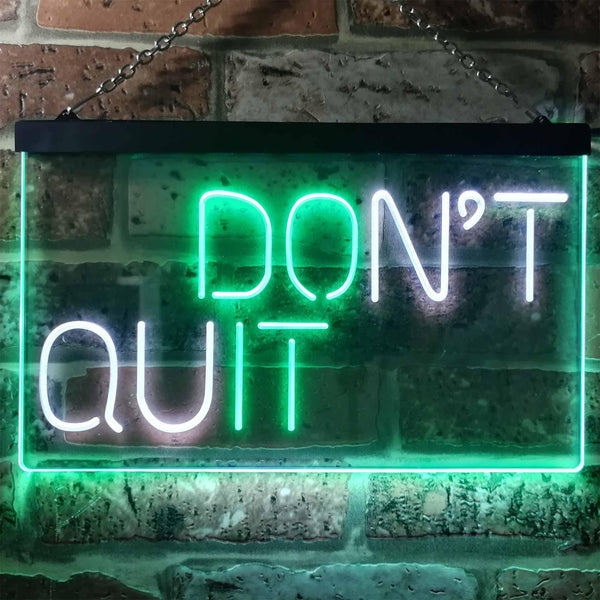 ADVPRO Don't Quit Do It Positive Wall Decor Bedroom Display Dual Color LED Neon Sign st6-i3206 - White & Green