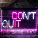 ADVPRO Don't Quit Do It Positive Wall Decor Bedroom Display Dual Color LED Neon Sign st6-i3206 - White & Purple