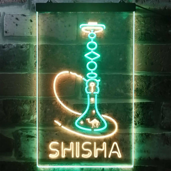 ADVPRO Hookah Shisha Shop Home Room Man Cave Decor  Dual Color LED Neon Sign st6-i3208 - Green & Yellow