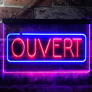 ADVPRO Ouvert Open Shop Bar Club Restaurant Decor Dual Color LED Neon Sign st6-i3210 - Blue & Red