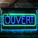 ADVPRO Ouvert Open Shop Bar Club Restaurant Decor Dual Color LED Neon Sign st6-i3210 - Green & Blue