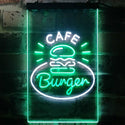 ADVPRO Burger Cafe Fast Food Shop  Dual Color LED Neon Sign st6-i3218 - White & Green