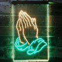 ADVPRO Praying Hands Home Display  Dual Color LED Neon Sign st6-i3264 - Green & Yellow