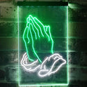 ADVPRO Praying Hands Home Display  Dual Color LED Neon Sign st6-i3264 - White & Green