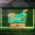 ADVPRO Fast Food Cafe Display Dual Color LED Neon Sign st6-i3267 - Green & Yellow