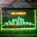 ADVPRO Los Angeles City Skyline Silhouette Dual Color LED Neon Sign st6-i3280 - Green & Yellow