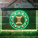 ADVPRO Gemini Astrology Zodiac Dual Color LED Neon Sign st6-i3318 - Green & Yellow