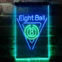 ADVPRO Eight Ball Billiards Pool Snooker Room  Dual Color LED Neon Sign st6-i3395 - Green & Blue