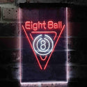 ADVPRO Eight Ball Billiards Pool Snooker Room  Dual Color LED Neon Sign st6-i3395 - White & Red