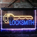 ADVPRO Locksmith Key Shop Dual Color LED Neon Sign st6-i3493 - Blue & Yellow