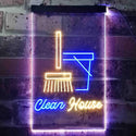 ADVPRO Clean House Helper Shop Display  Dual Color LED Neon Sign st6-i3605 - Blue & Yellow