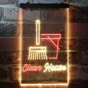ADVPRO Clean House Helper Shop Display  Dual Color LED Neon Sign st6-i3605 - Red & Yellow