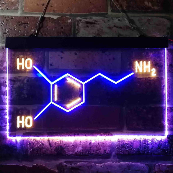 ADVPRO Chemical Formula Funny Bedroom Decoration Dual Color LED Neon Sign st6-i3624 - Blue & Yellow