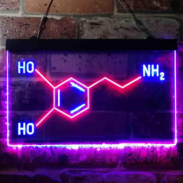 ADVPRO Chemical Formula Funny Bedroom Decoration Dual Color LED Neon Sign st6-i3624 - Red & Blue