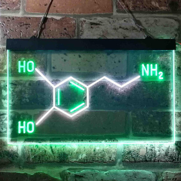 ADVPRO Chemical Formula Funny Bedroom Decoration Dual Color LED Neon Sign st6-i3624 - White & Green