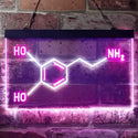 ADVPRO Chemical Formula Funny Bedroom Decoration Dual Color LED Neon Sign st6-i3624 - White & Purple