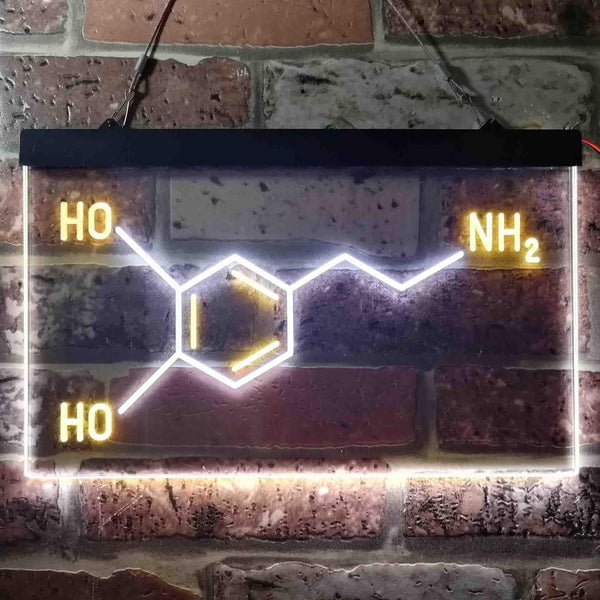 ADVPRO Chemical Formula Funny Bedroom Decoration Dual Color LED Neon Sign st6-i3624 - White & Yellow