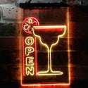 ADVPRO Cocktails Open  Dual Color LED Neon Sign st6-i3652 - Red & Yellow