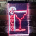 ADVPRO Cocktails Open  Dual Color LED Neon Sign st6-i3652 - White & Red